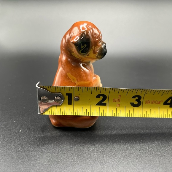 Vintage Porcelain Boxer Dog Figurine 3” Hand Painted - Picture 10 of 11
